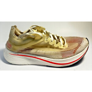 Nike Racing Running Shoes Men’s US 9.5 Beige Tan Red Lightweight Trainer